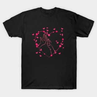 Hi-Five With My Dog, Floral Look T-Shirt